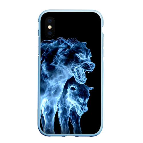 Чехол для iPhone XS Max матовый с принтом Волки призраки, вид спереди #2