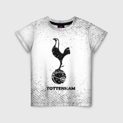 Детская футболка 3D Tottenham с потертостями на светлом фоне