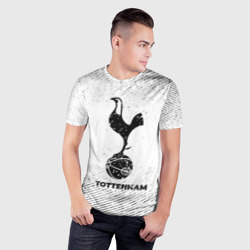 Мужская футболка 3D Slim Tottenham с потертостями на светлом фоне - фото 2
