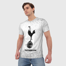 Мужская футболка 3D Tottenham с потертостями на светлом фоне - фото 2