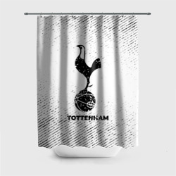 Штора 3D для ванной Tottenham с потертостями на светлом фоне