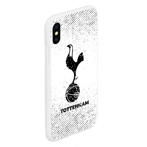 Чехол для iPhone XS Max матовый Tottenham с потертостями на светлом фоне - фото 3