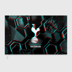 Флаг 3D Tottenham FC в стиле glitch на темном фоне