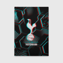 Обложка для автодокументов Tottenham FC в стиле glitch на темном фоне