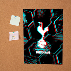 Постер Tottenham FC в стиле glitch на темном фоне - фото 2