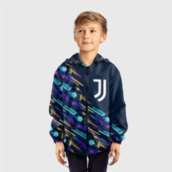 Детская ветровка 3D Juventus градиентные мячи - фото 2