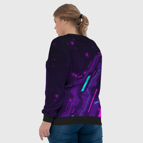 Женский свитшот 3D Brawl Stars neon gaming, цвет 3D печать - фото 7