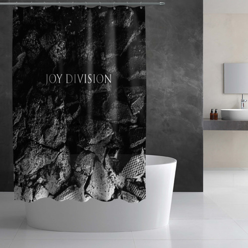 Штора 3D для ванной Joy Division black graphite - фото 2