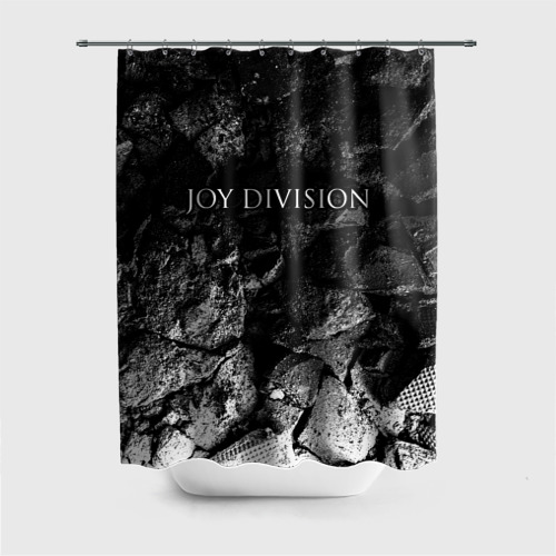 Штора 3D для ванной Joy Division black graphite