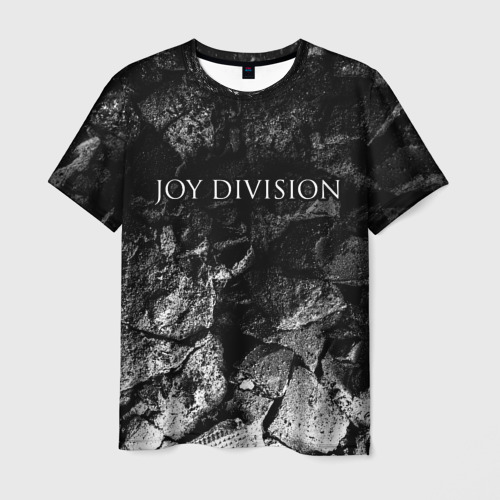 Мужская футболка с принтом Joy Division black graphite, вид спереди №1