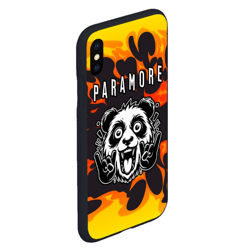 Чехол для iPhone XS Max матовый Paramore рок панда и огонь - фото 3