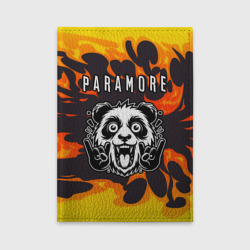 Обложка для автодокументов Paramore рок панда и огонь