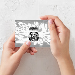 Поздравительная открытка Five Finger Death Punch рок панда на светлом фоне - фото 2