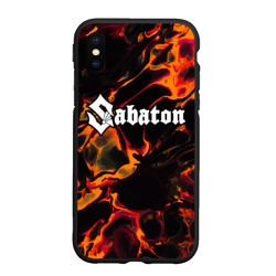 Чехол для iPhone XS Max матовый Sabaton red lava