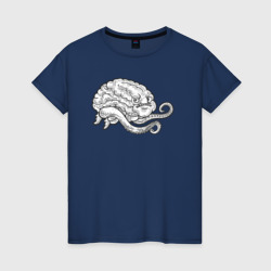 Мозг осьминога – Женская футболка хлопок с принтом купить со скидкой в -20%