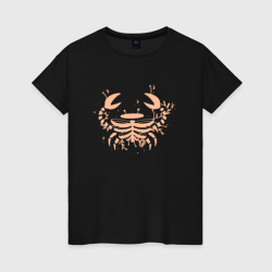 Женская футболка хлопок Рак скелет астрологический знак