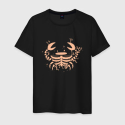Мужская футболка хлопок Рак скелет астрологический знак