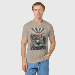 Мужская футболка хлопок Драка с ниндзя - фото 2