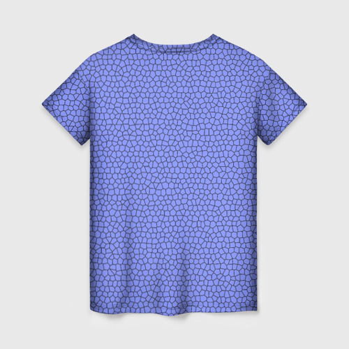 Женская футболка 3D Нежный сиреневый мозаика, цвет 3D печать - фото 2