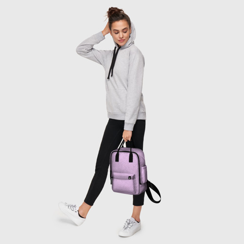 Женский рюкзак 3D с принтом Нежный розовый мозаика, фото #4