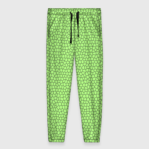 Женские брюки 3D Светло-зелёный мозаика , цвет 3D печать