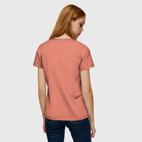 Женская футболка 3D Gorgeous woman персиковый, цвет 3D печать - фото 4