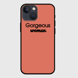 Чехол для iPhone 13 mini Gorgeous woman персиковый