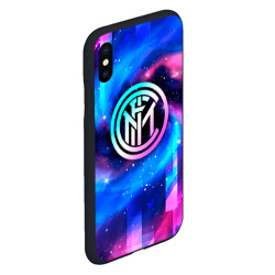 Чехол для iPhone XS Max матовый Inter неоновый космос - фото 2