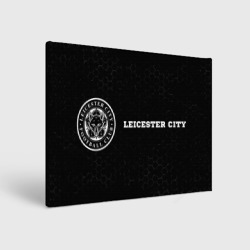 Холст прямоугольный Leicester City sport на темном фоне по-горизонтали