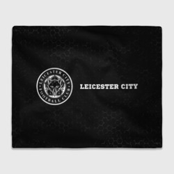 Плед 3D Leicester City sport на темном фоне по-горизонтали