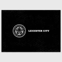 Поздравительная открытка Leicester City sport на темном фоне по-горизонтали