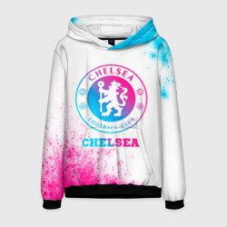 Мужская толстовка 3D Chelsea neon gradient style