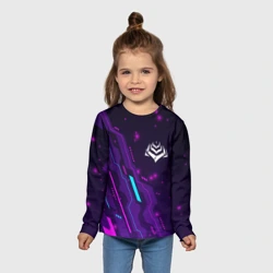 Детский лонгслив 3D Warframe neon gaming - фото 2