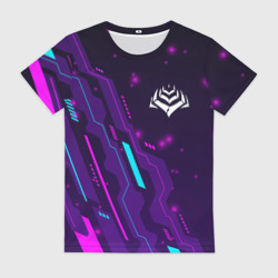 Женская футболка 3D Warframe neon gaming
