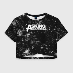 Женская футболка Crop-top 3D Asking Alexandria black ice