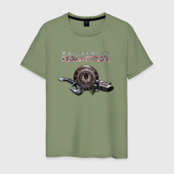Мужская футболка хлопок Звездный крейсер Галактика
