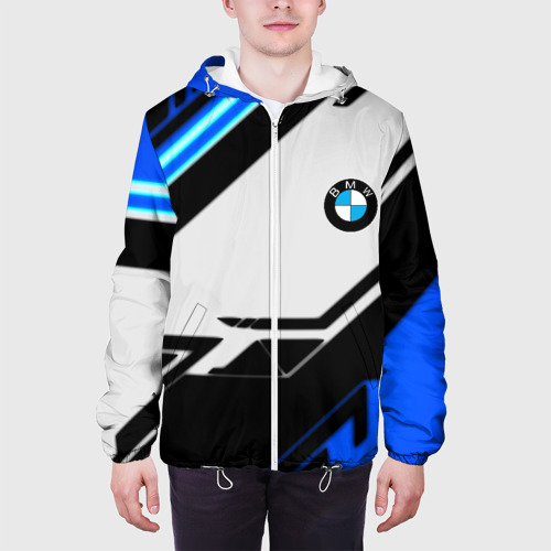 Мужская куртка 3D BMW спортивная геометрия, цвет 3D печать - фото 4