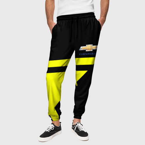Мужские брюки 3D Chevrolet yellow star, цвет 3D печать - фото 4