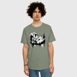 Мужская футболка хлопок Oversize Кибержизнь лисичек - фото 2