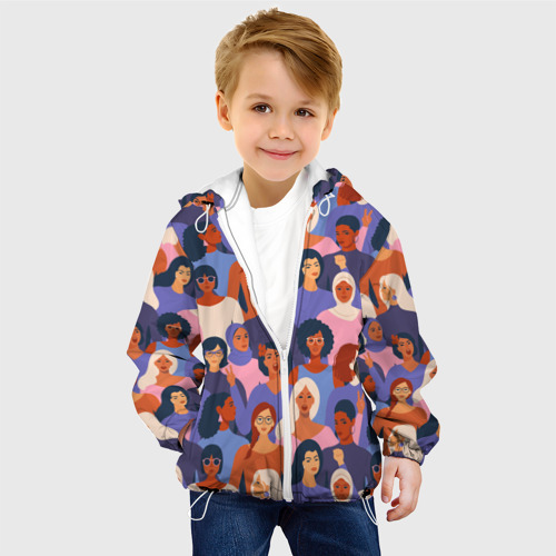 Детская куртка 3D Девушки разные, цвет белый - фото 3