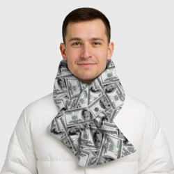 Шарф-пуховик 3D Доллары - денежные знаки - фото 2