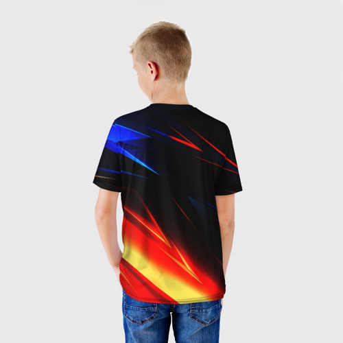 Детская футболка 3D Теккен 8 geometry stripes, цвет 3D печать - фото 4
