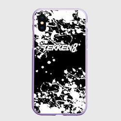 Чехол для iPhone XS Max матовый Tekken 8 брызги белых красок 