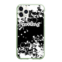 Чехол для iPhone 11 Pro матовый Tekken 8 брызги белых красок 