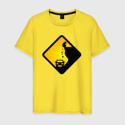 Мужская футболка хлопок Знаки опасности - медведь
