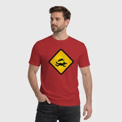 Мужская футболка хлопок Знаки опасности - комары - фото 2