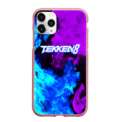 Чехол для iPhone 11 Pro Max матовый Tekken 8 неоновый огонь