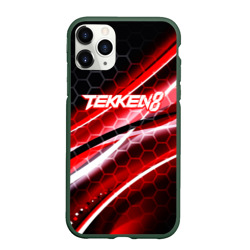 Чехол для iPhone 11 Pro матовый Tekken 8 огненное лого файтинг