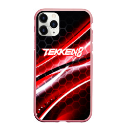 Чехол для iPhone 11 Pro Max матовый Tekken 8 огненное лого файтинг