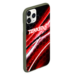 Чехол для iPhone 11 Pro матовый Tekken 8 огненное лого файтинг - фото 2